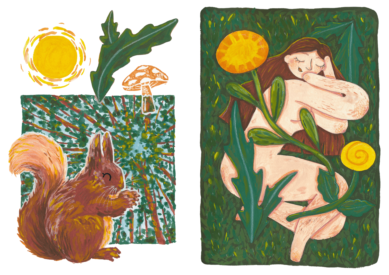 Nap in the forest